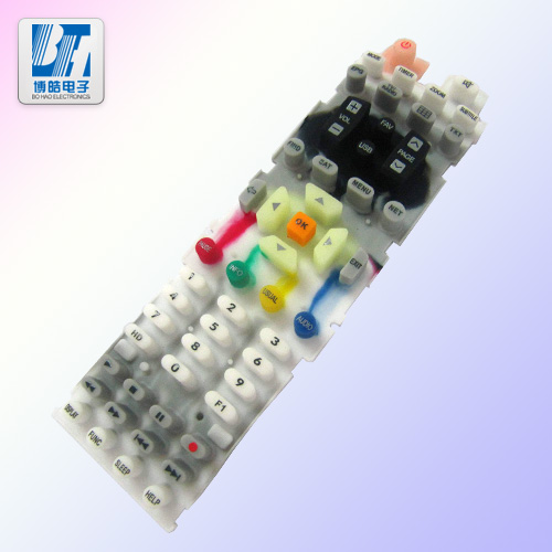 帶有熒光的多色遙控器硅膠按鍵 帶有熒光的多色遙控器硅膠按鍵